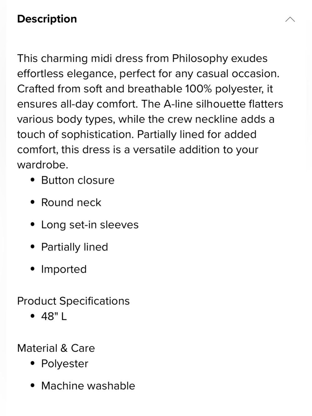 PHILOSOPHY By REPUBLIC Long Sleeve Ruffle Hem Floral Midi Dress. - Picture 6 of 6